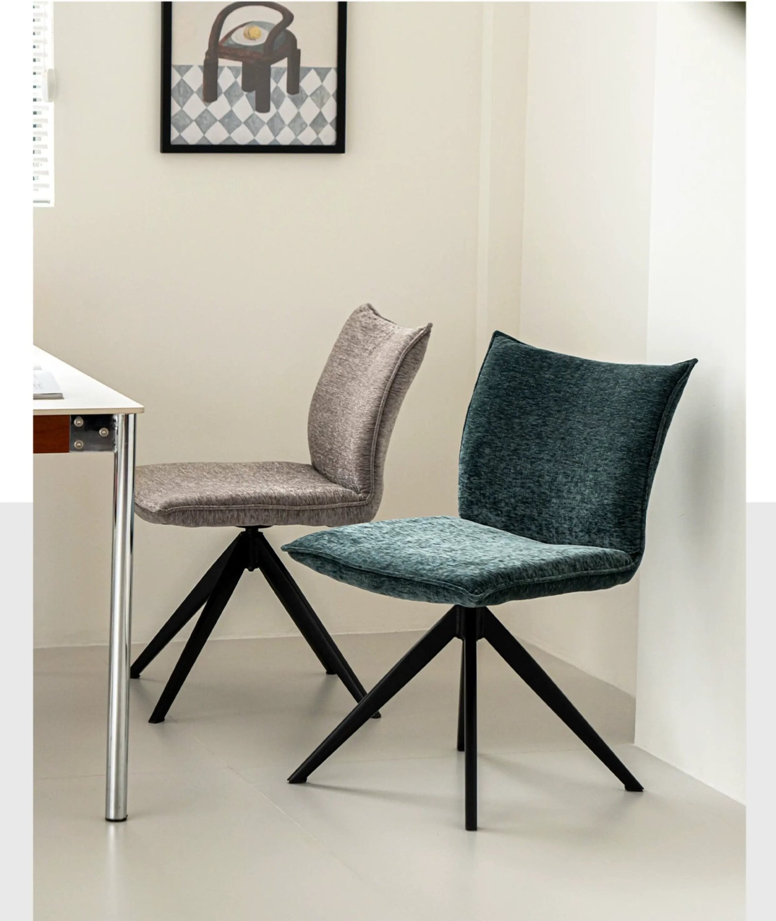 ABOUT WHITE Azura Modern Comfortable Nordic Dining Chair - Image 6