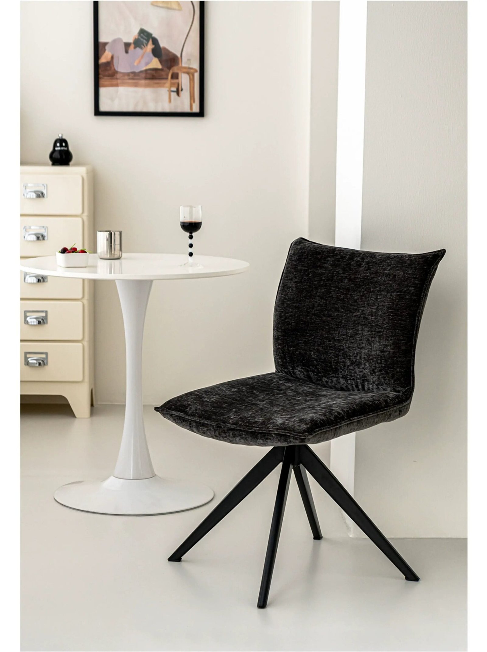 ABOUT WHITE Azura Modern Comfortable Nordic Dining Chair - Image 9