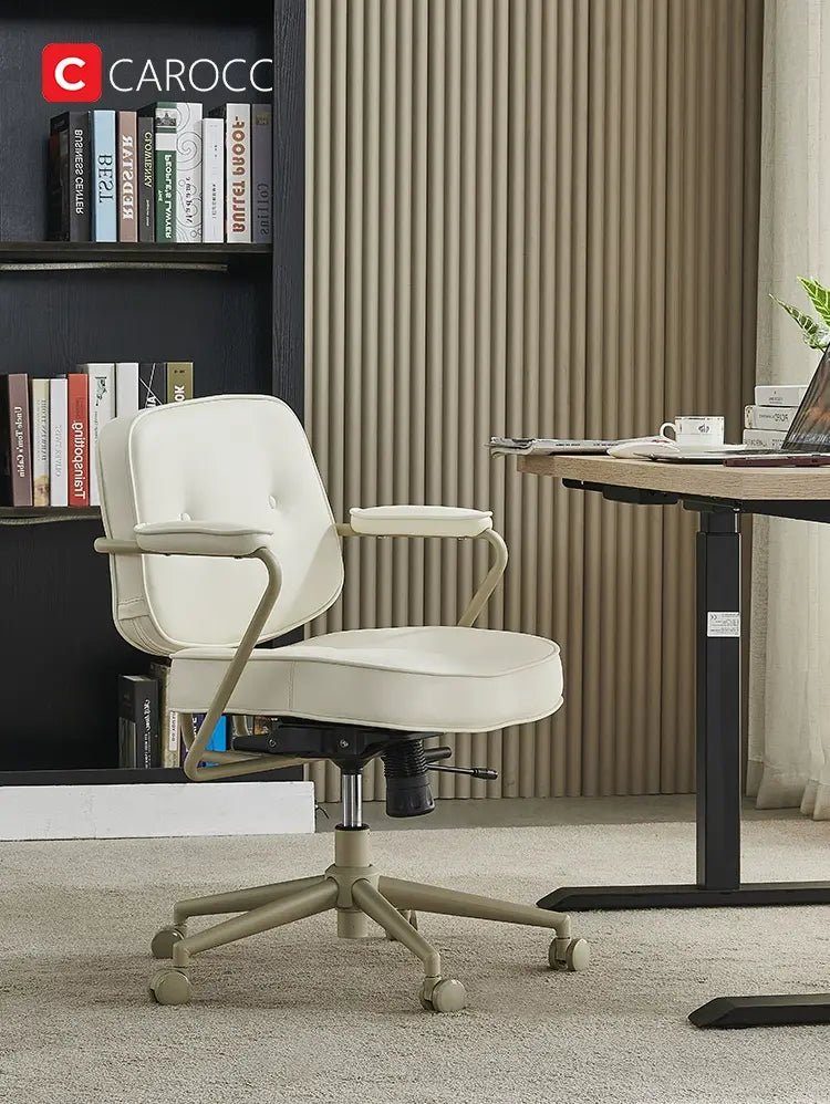 CAROCC Isolde Genuine Leather Light Luxury Computer Chair