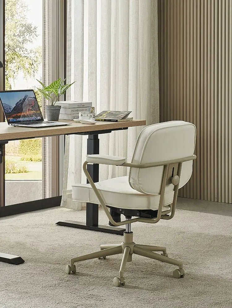 CAROCC Isolde Genuine Leather Light Luxury Computer Chair - Image 3