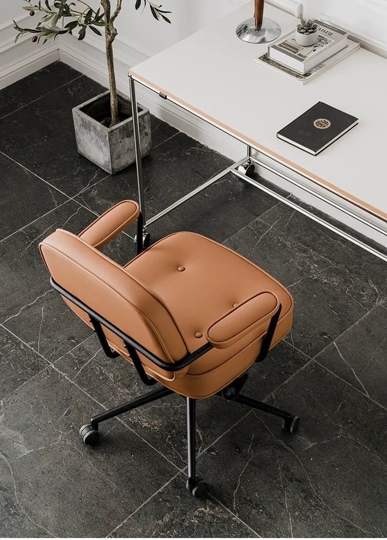 CAROCC Isolde Genuine Leather Light Luxury Computer Chair - Image 13