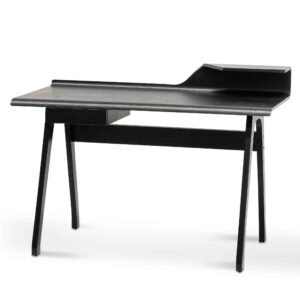 Ruban Wooden Home Office Desk - Black