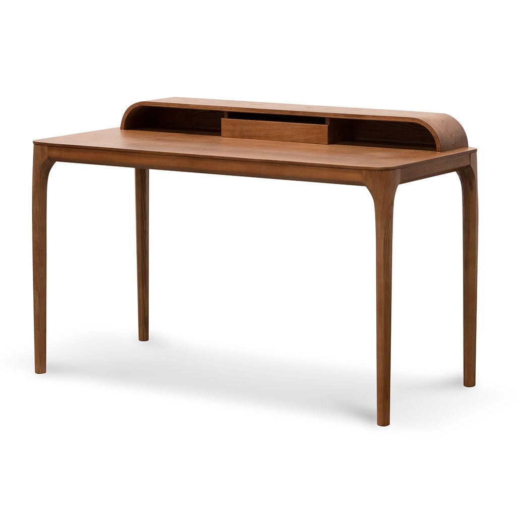 Reva Wooden Home Office Desk - Walnut - Image 3