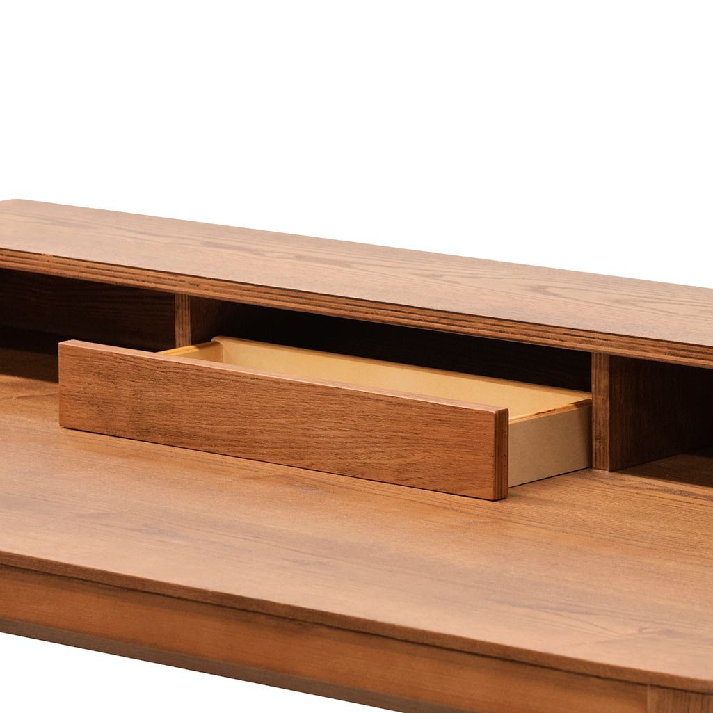 Reva Wooden Home Office Desk - Walnut - Image 6