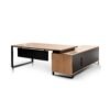 Janell 2.3m Left Return Office Desk - Natural