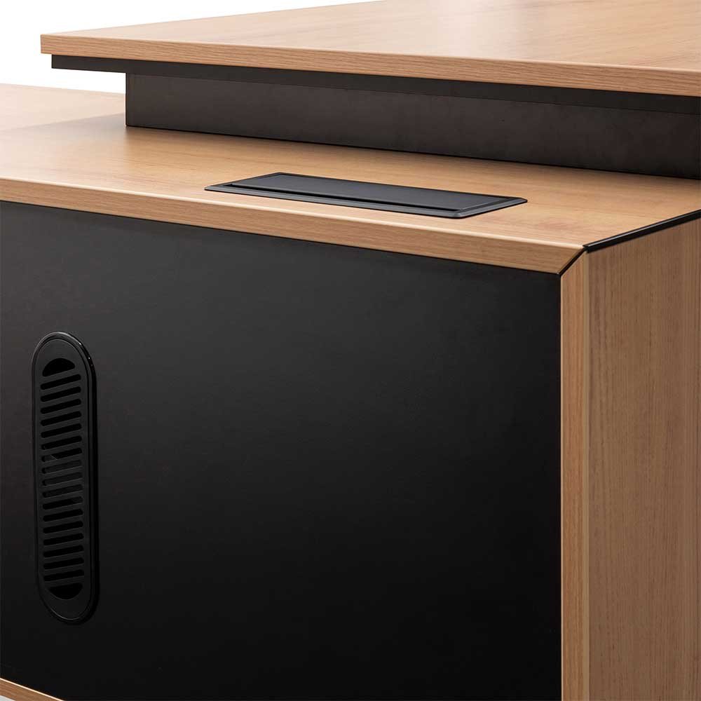 Janell 2.3m Right Return Office Desk - Natural - Image 9