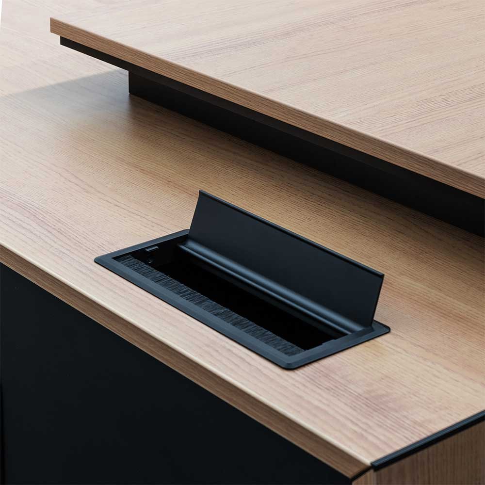 Janell 2.3m Right Return Office Desk - Natural - Image 8