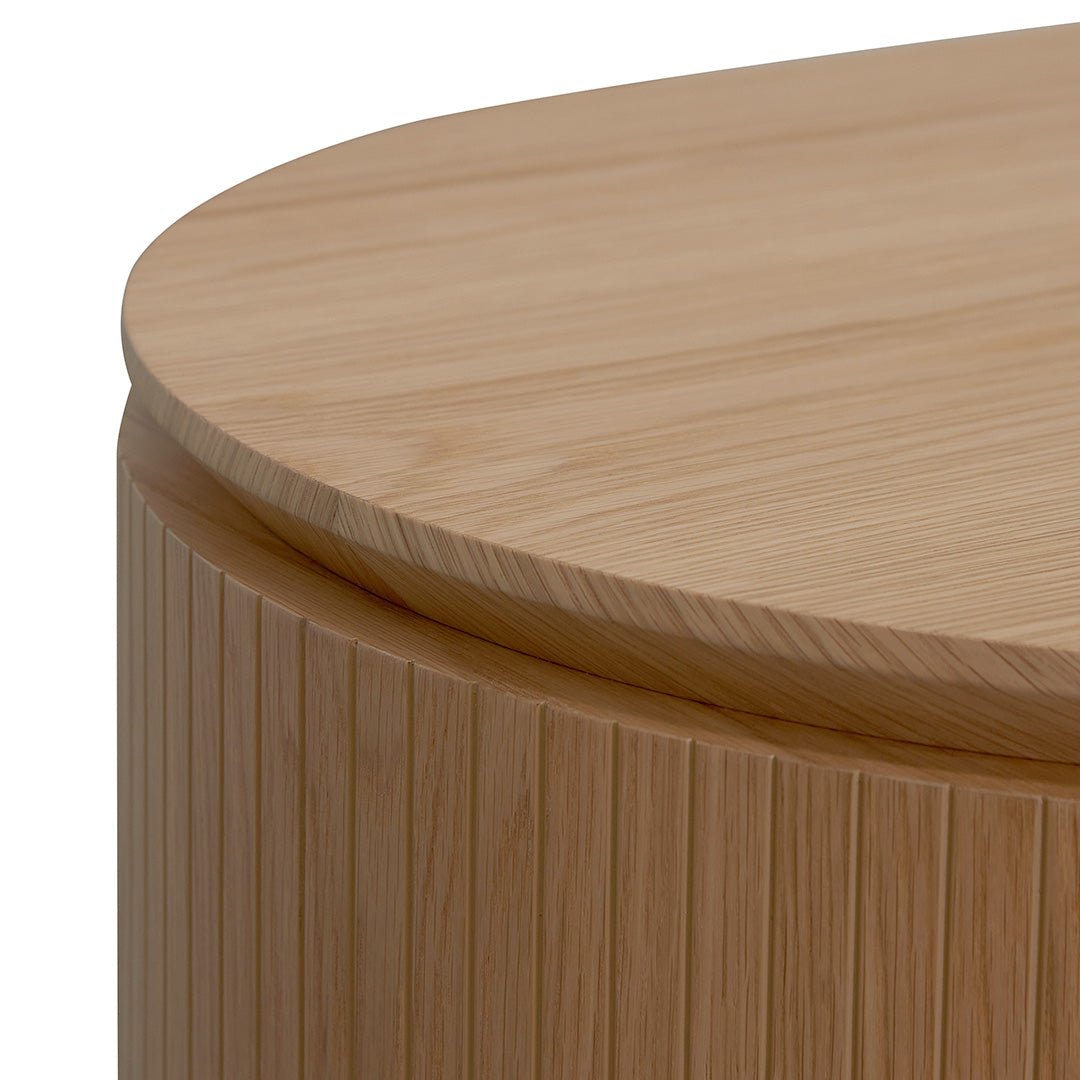 Albina 1.77m Right Drawer Office Desk - Natural Oak - Image 8