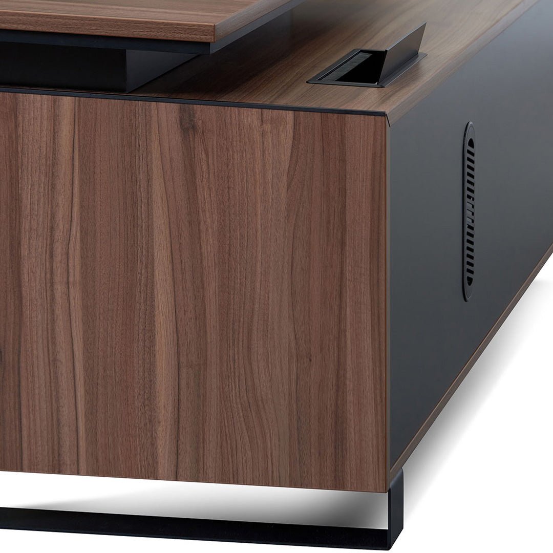 Janell 2.3m Left Return Office Desk - Walnut - Image 8