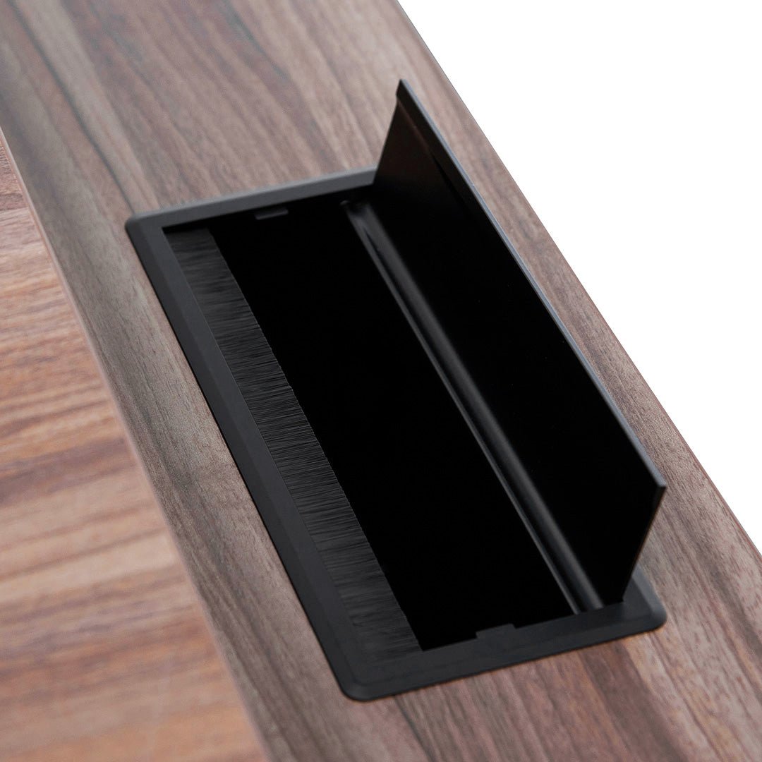 Janell 2.3m Left Return Office Desk - Walnut - Image 9