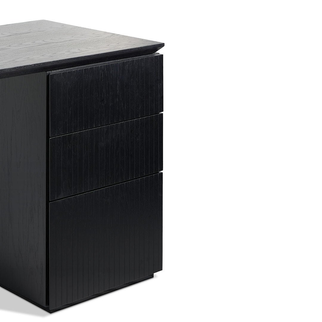 Albina 1.77m Right Drawer Office Desk - Black Oak - Image 8