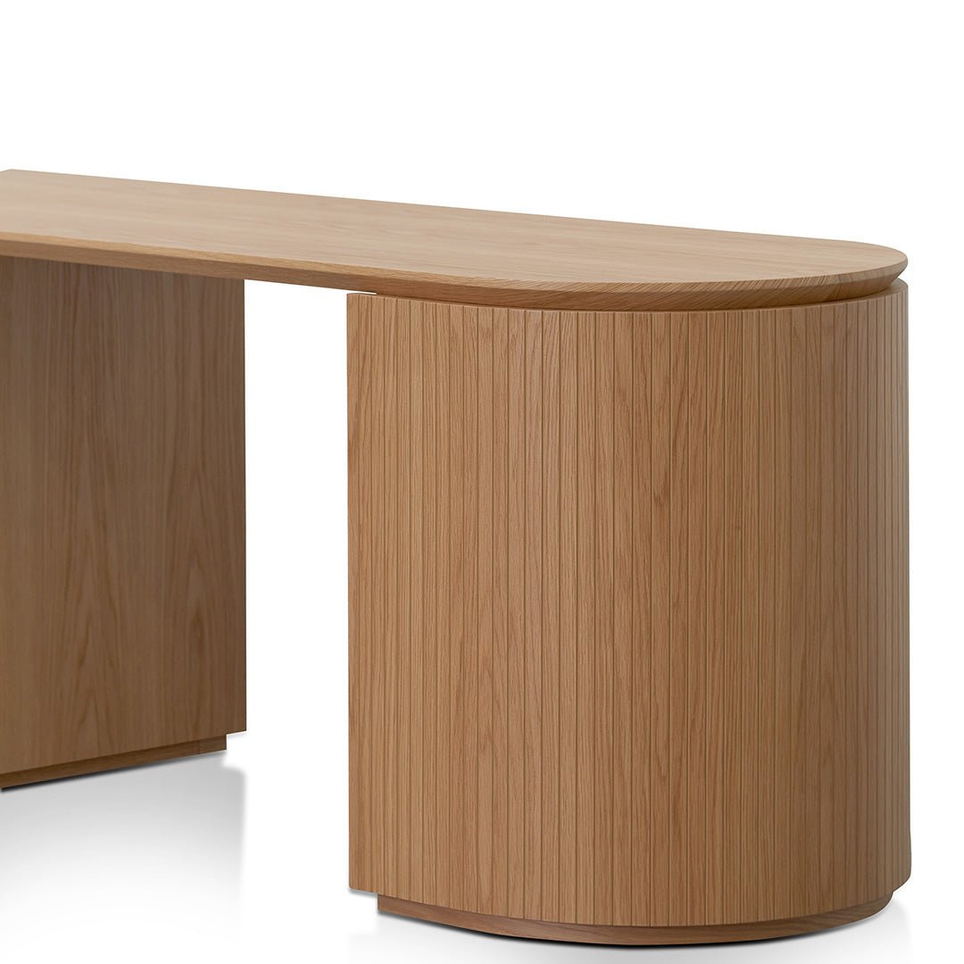 Albina 1.77m Left Drawer Office Desk - Natural Oak - Image 7