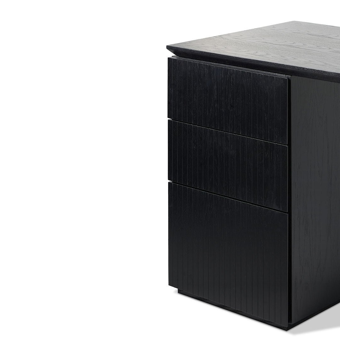 Albina 1.77m Left Drawer Office Desk - Black Oak - Image 6