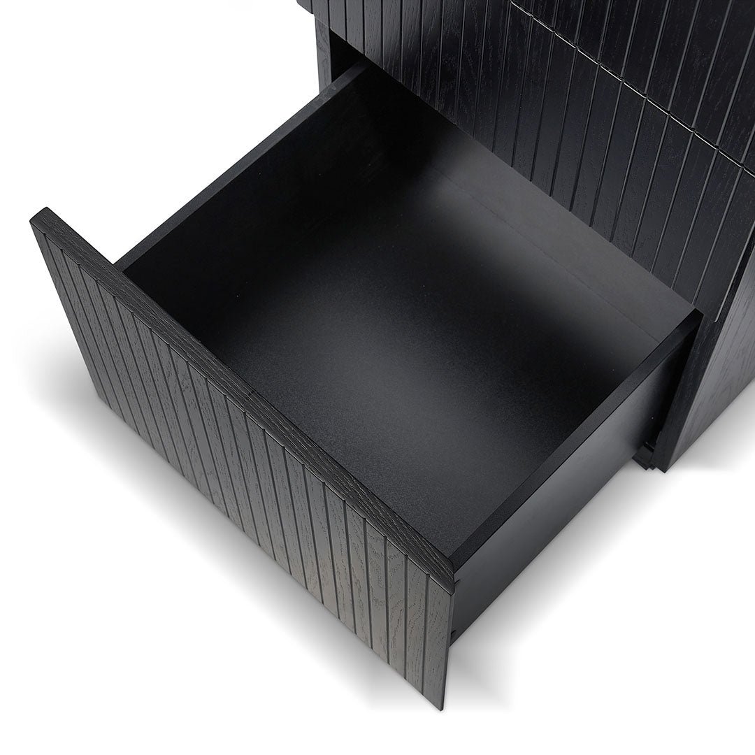 Albina 1.77m Left Drawer Office Desk - Black Oak - Image 8