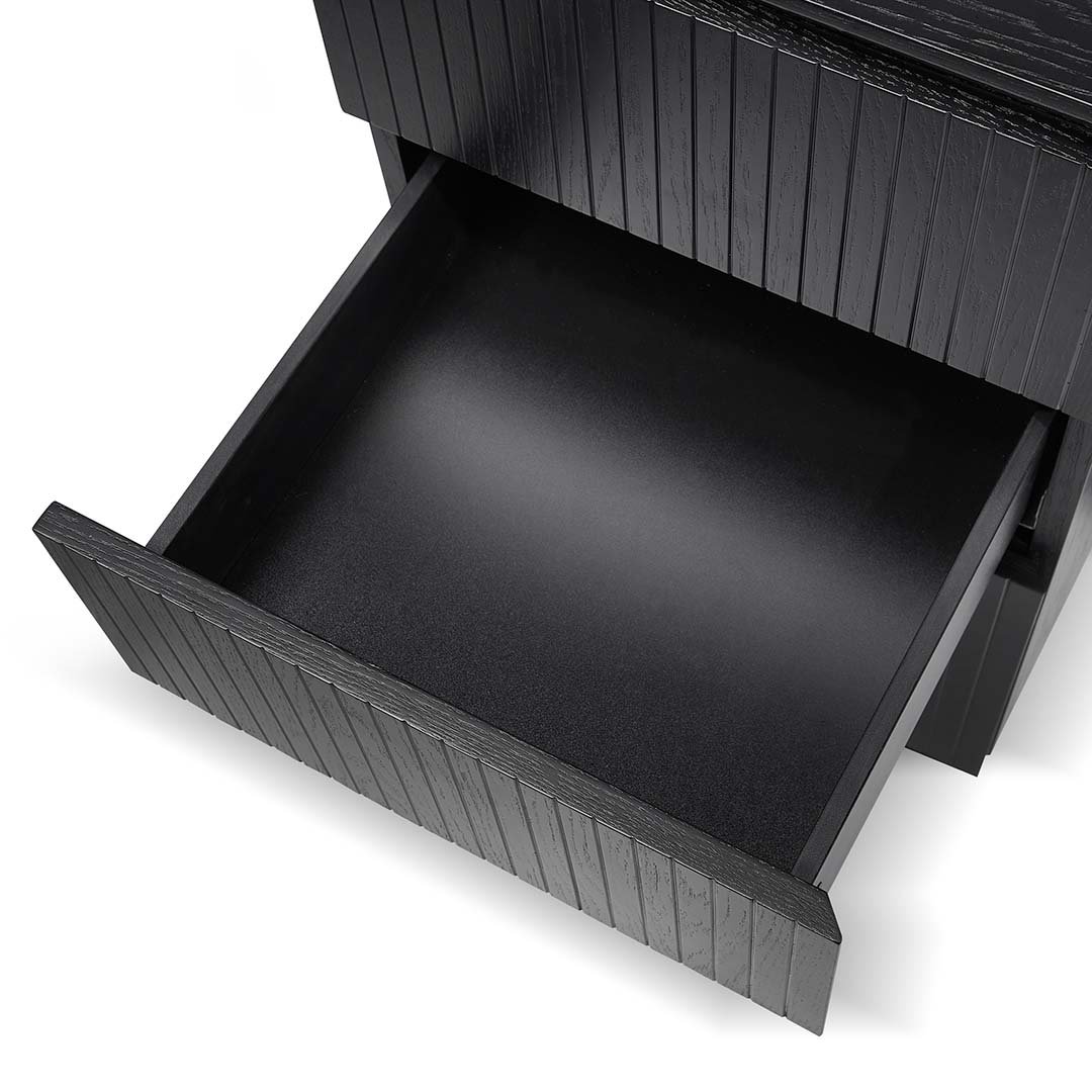 Albina 1.77m Left Drawer Office Desk - Black Oak - Image 7