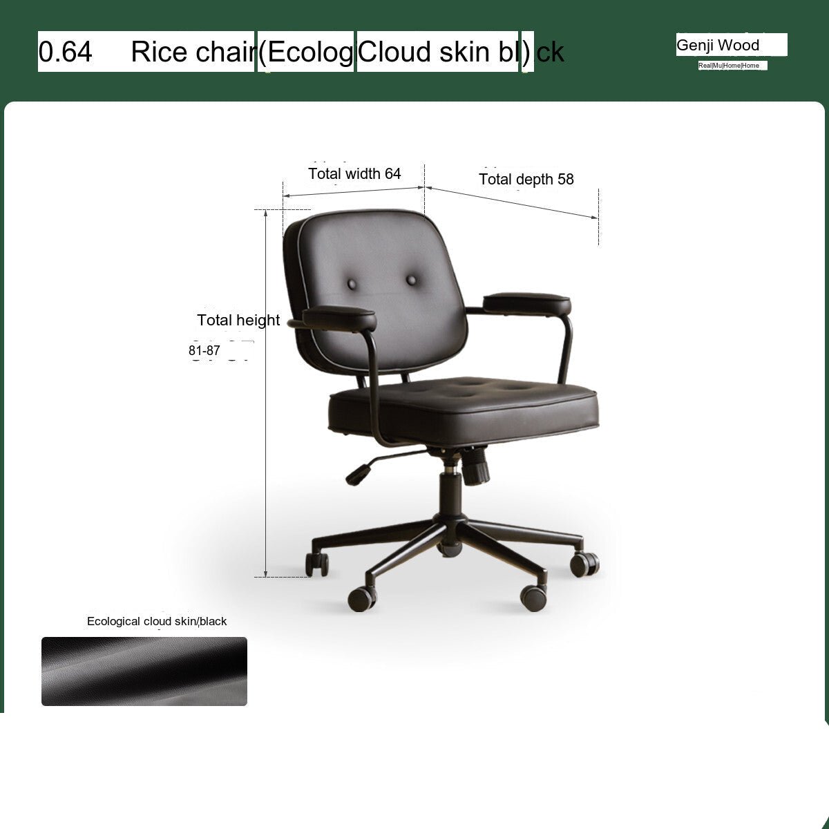 GENJI Tsubame Elegant Ergonomic Computer Chair - Image 11