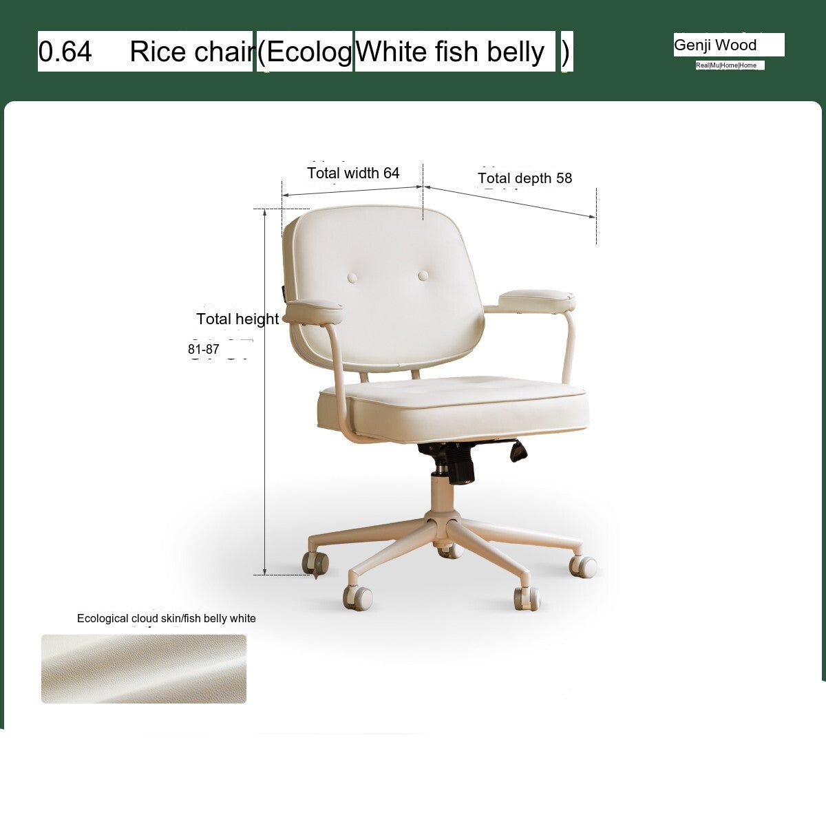 GENJI Tsubame Elegant Ergonomic Computer Chair - Image 12