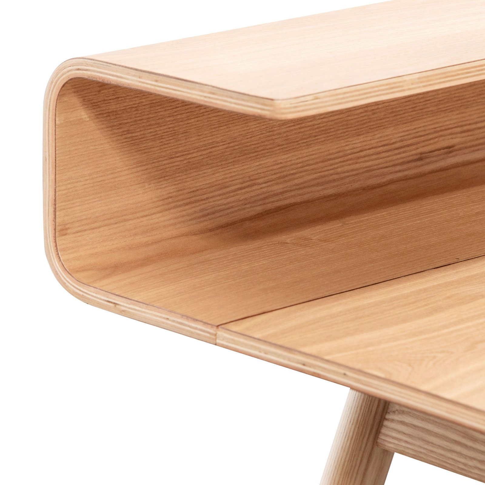 Belinda Wooden Home Office Desk - Natural - Image 5