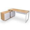 Halo 180cm Executive Office Desk With Left Return - Natural