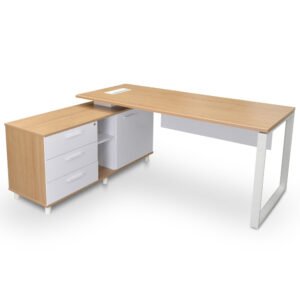 Halo 180cm Executive Office Desk With Left Return - Natural