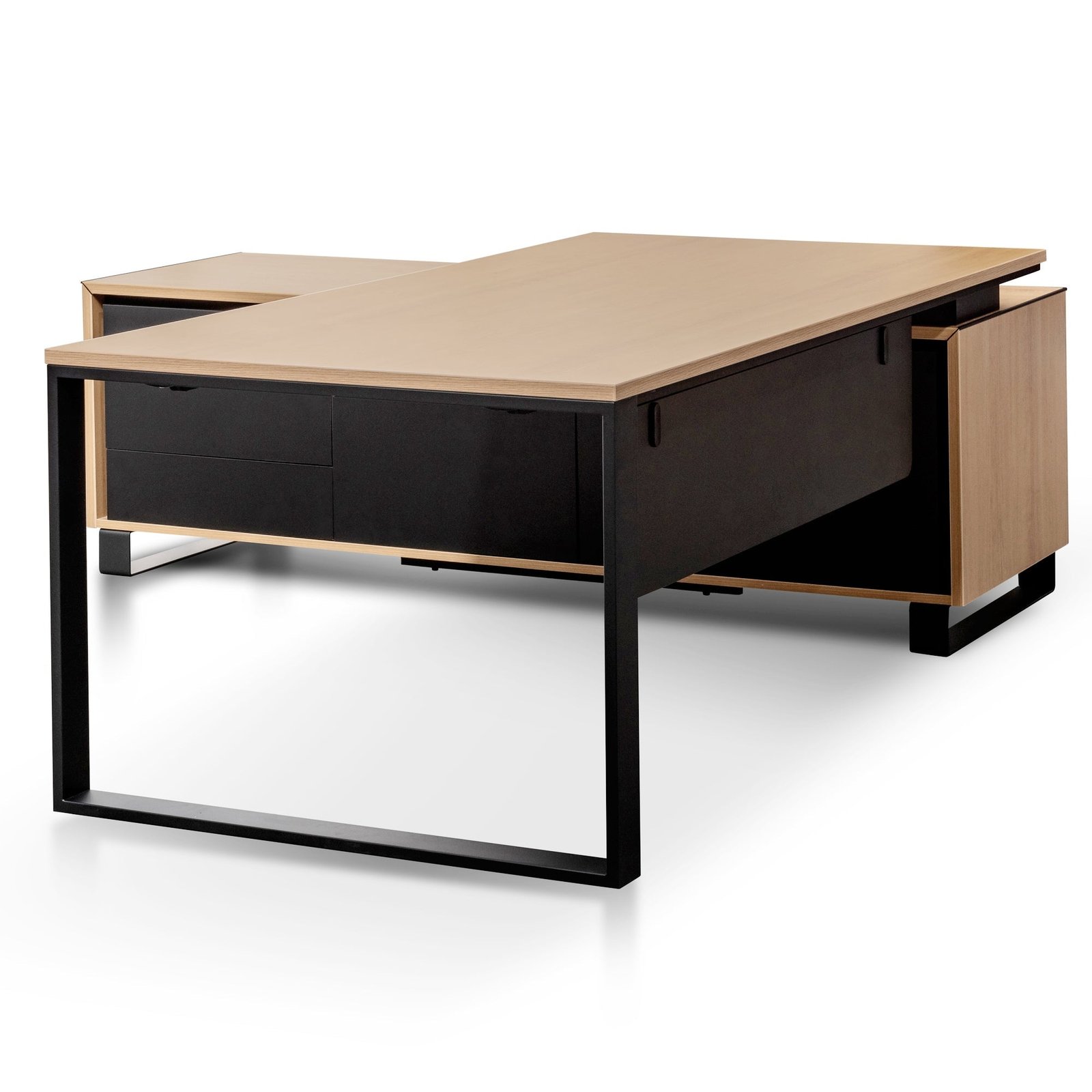 Janell 2.3m Left Return Office Desk - Natural - Image 2
